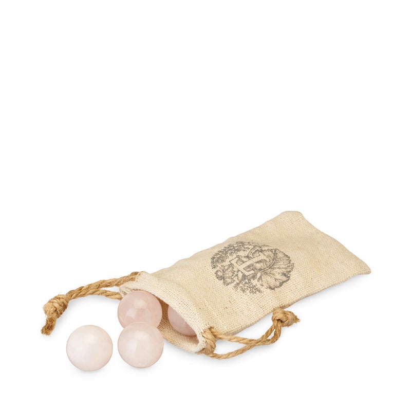 Twine Rose Quartz Wine Gems, Pink Drink Chillers, Real Polished Rose Quartz Stone Spheres, Whiskey Stones, Pink, Set of 6 - Image 1